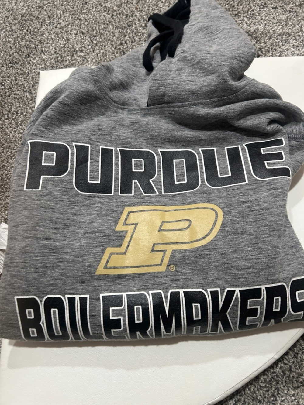 Purdue Boilermakers Gray Logo Hoodie